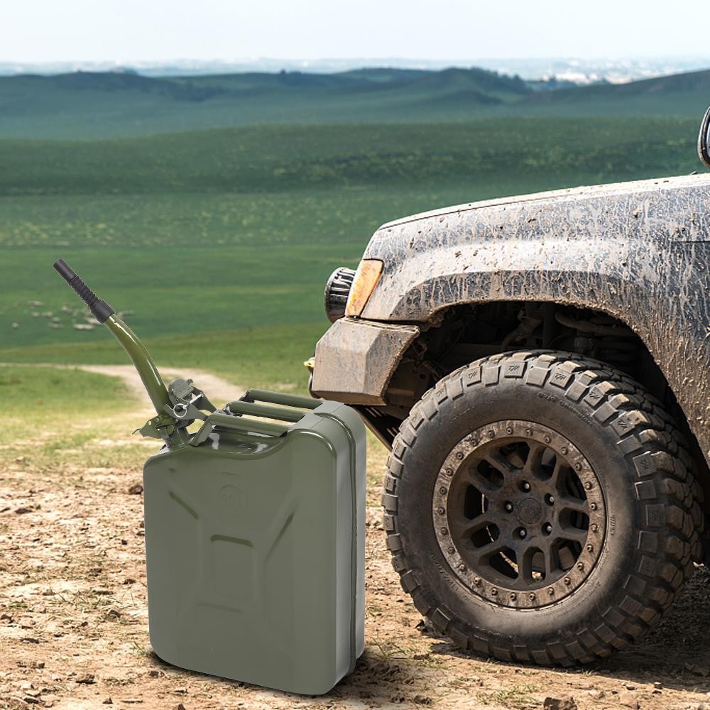 3 x Army Green Fuel Can 5Gal 20L Gas Gasoline Fuel Army Backup Metal Steel Tank