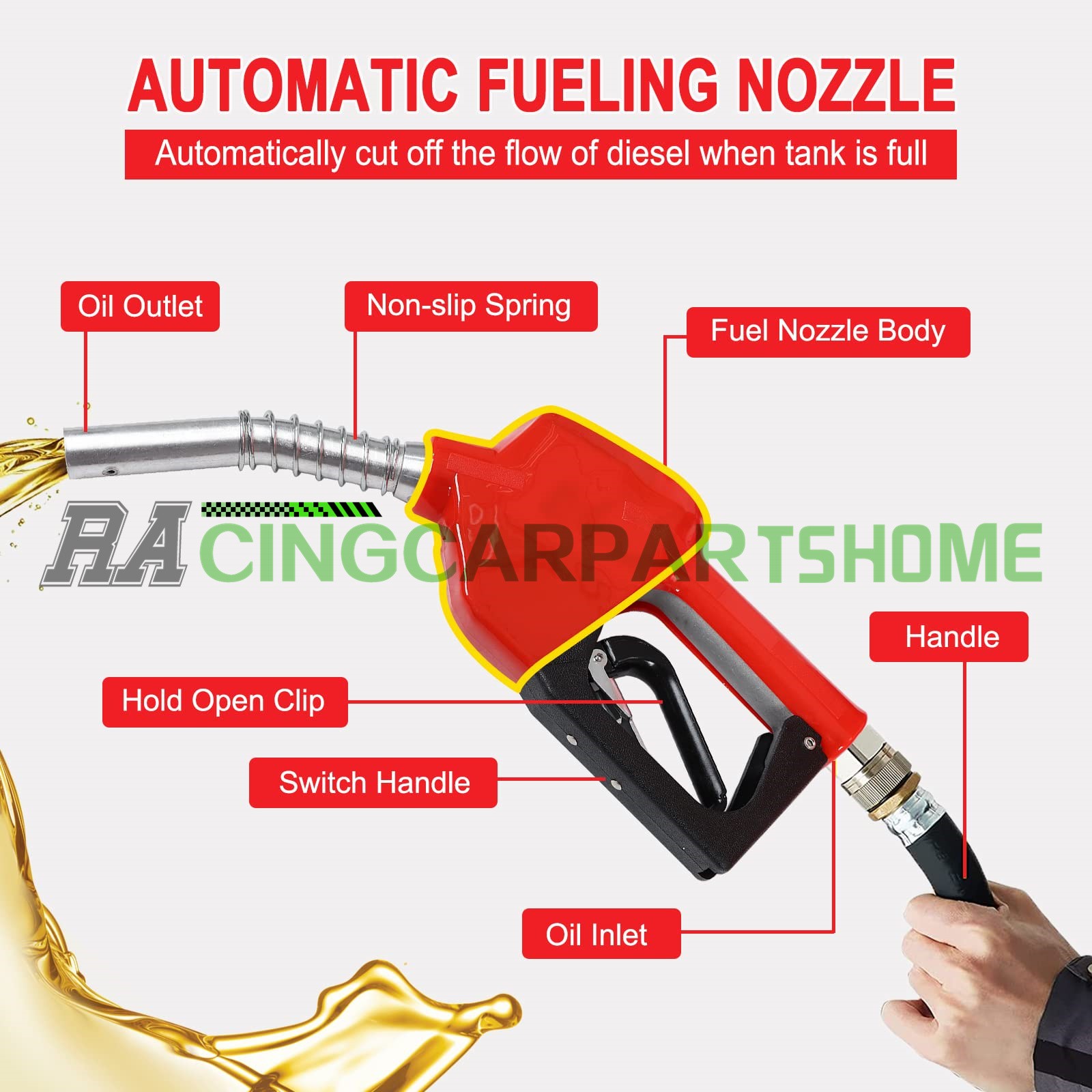 48Gallon Portable Gasoline Fuel Tank w/ 12V DC Electric Fuel Transfer Pump 15GPM