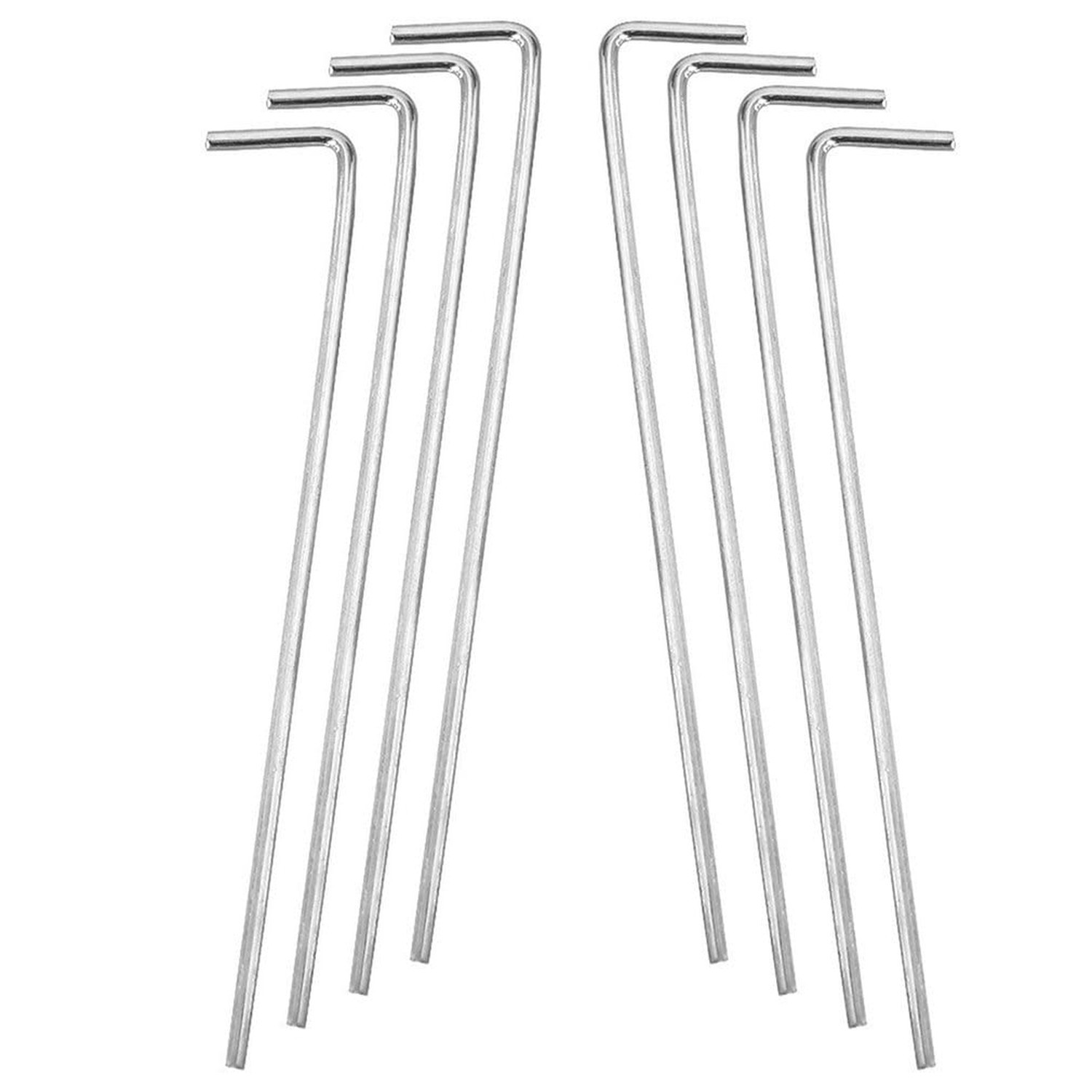 Tent Stakes BLLNDX 20PCS Galvanized Solid Steel L Shaped Tent Pegs, Rust Resi…