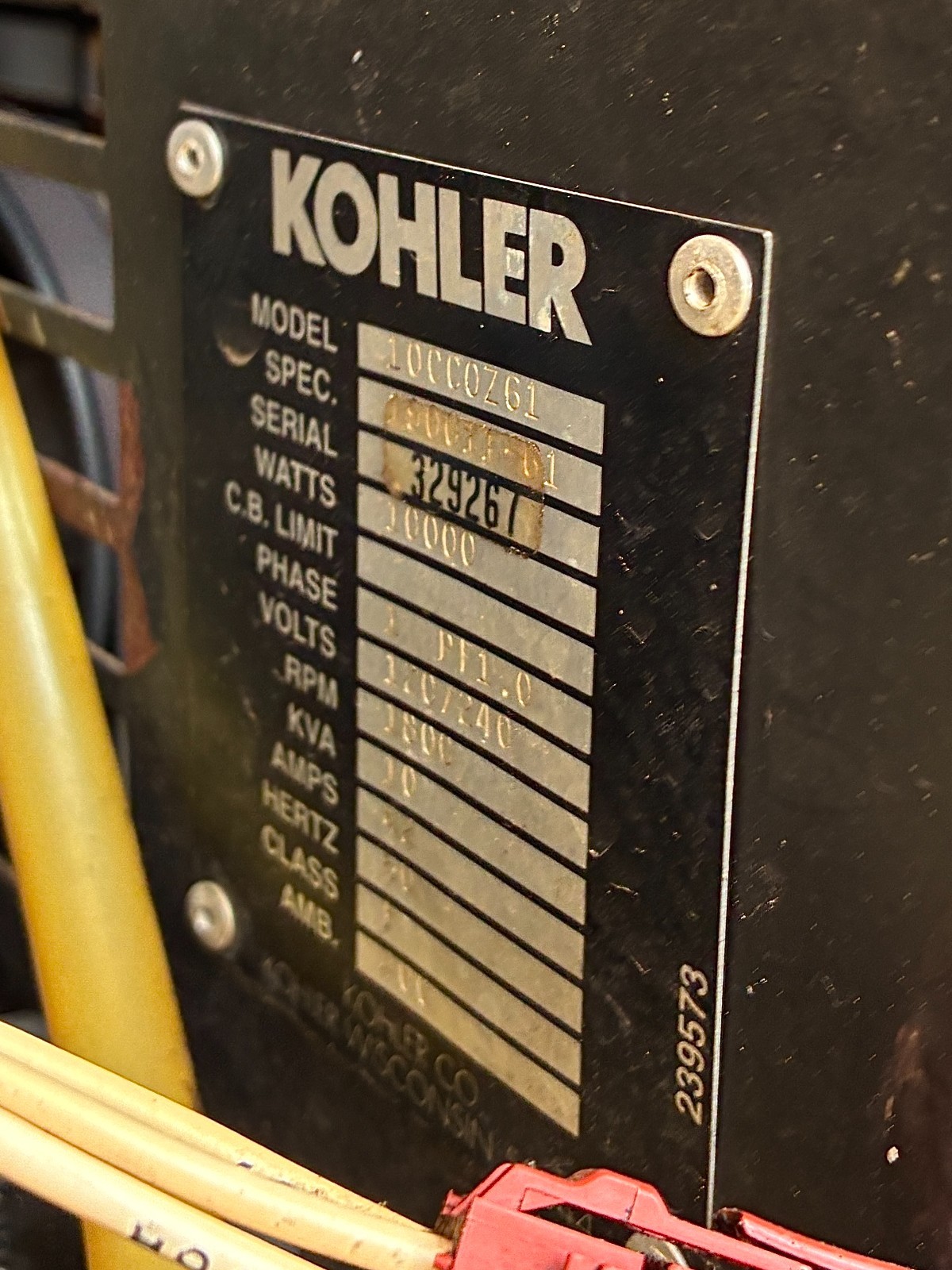 10KW Kohler Portable Diesel Generator, Kubota Diesel V1305, 120/240v 1P, WE SHIP