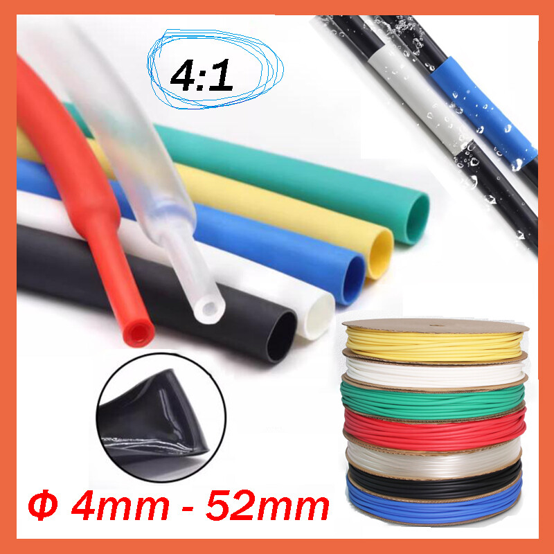 4:1 Heat Shrink Tubing Sleeve Lined With Adhesive Sleeving Wire Wrap Heatshrink