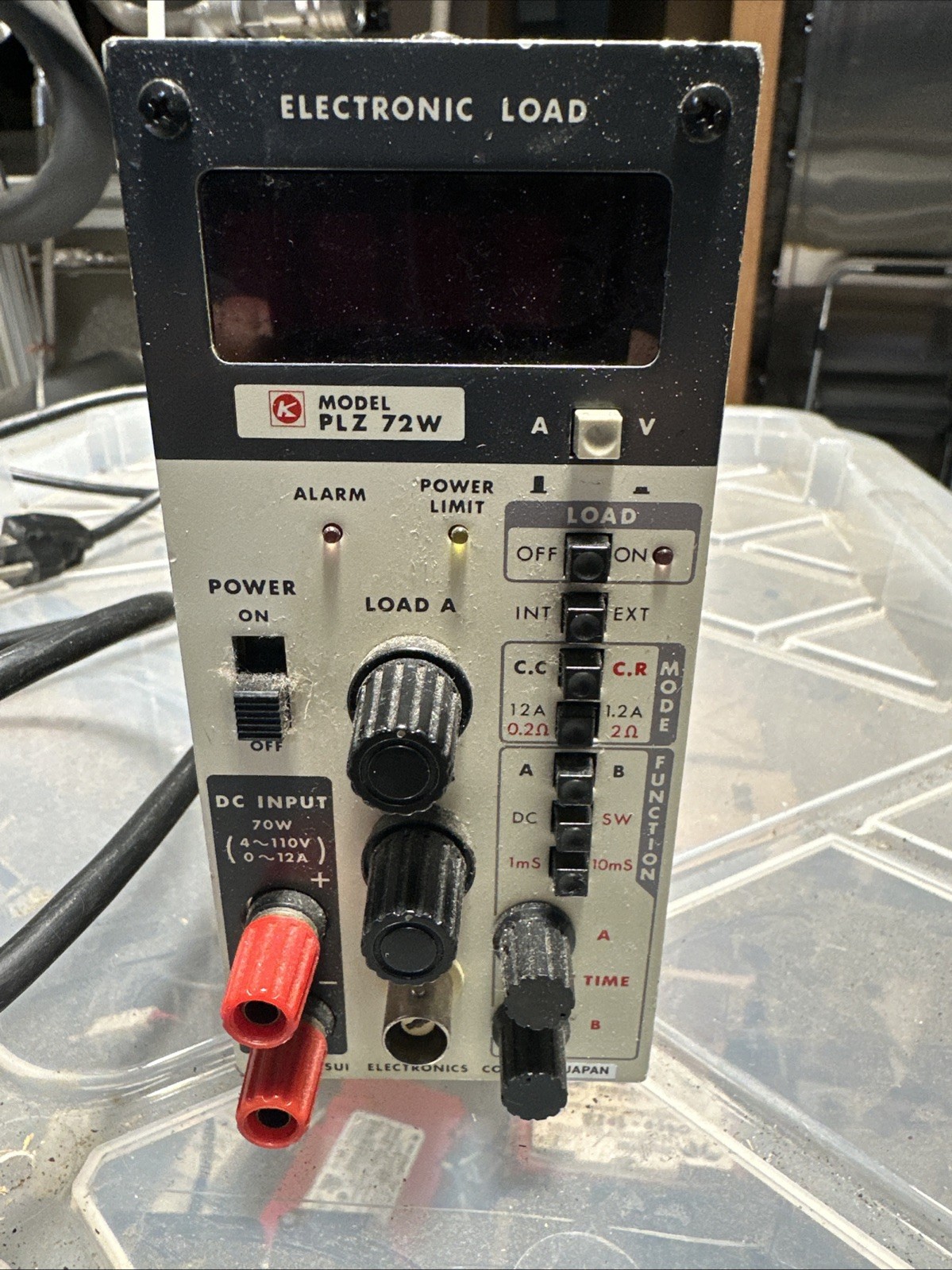 Kikusui PLZ72W DC Electronic Load 72W 4–110V 0–12A