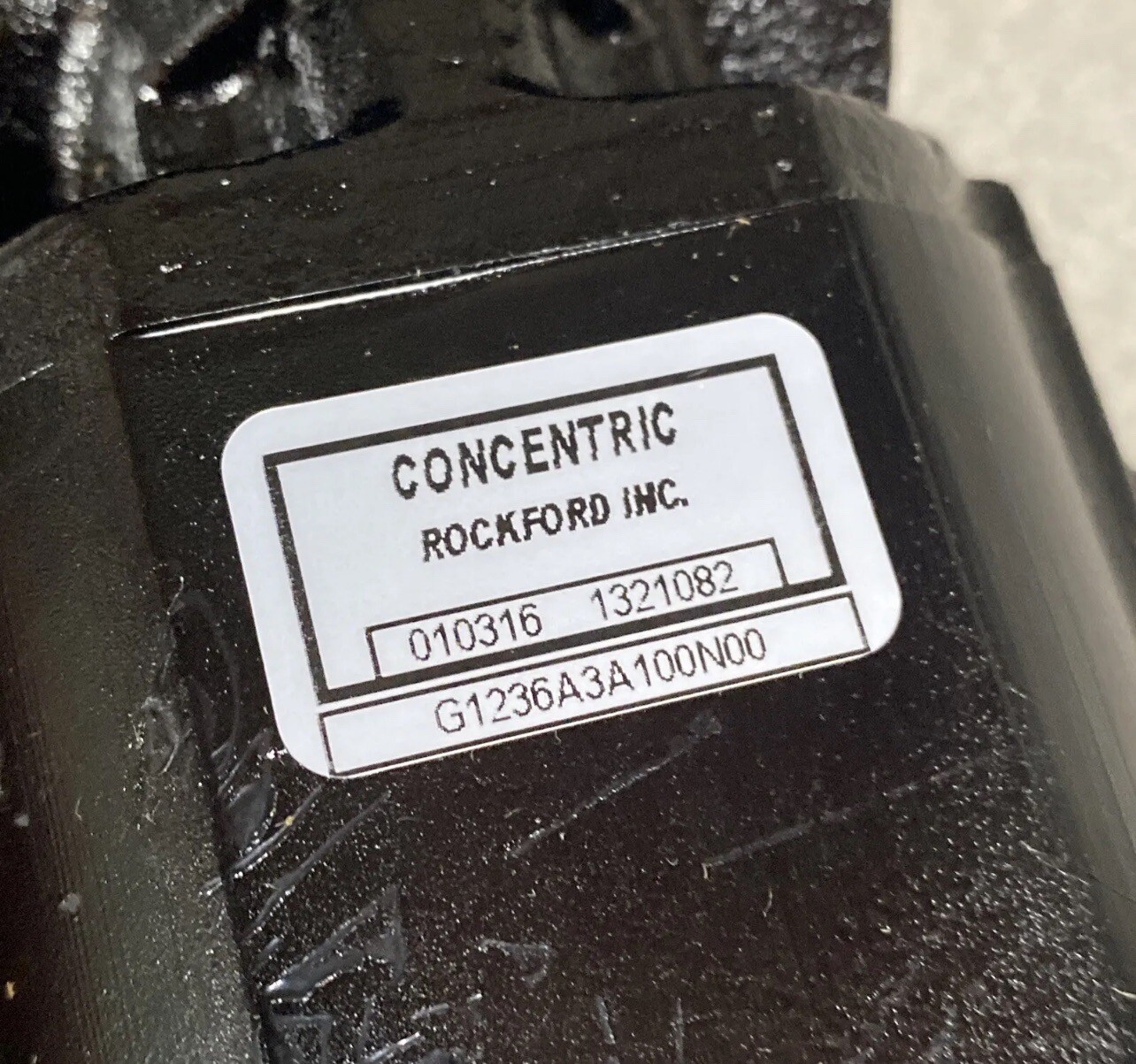 NEW CONCENTRIC ROCKFORD INC. 020318 1321082 HYDRAULIC GEAR PUMP G1236A3A100N00
