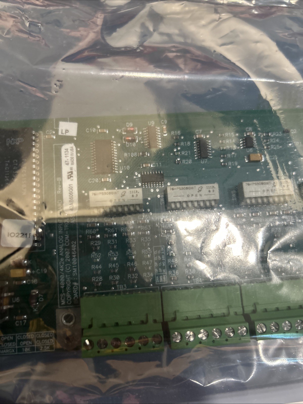 New MCS 4000/4K2E Controller Analog Input Board