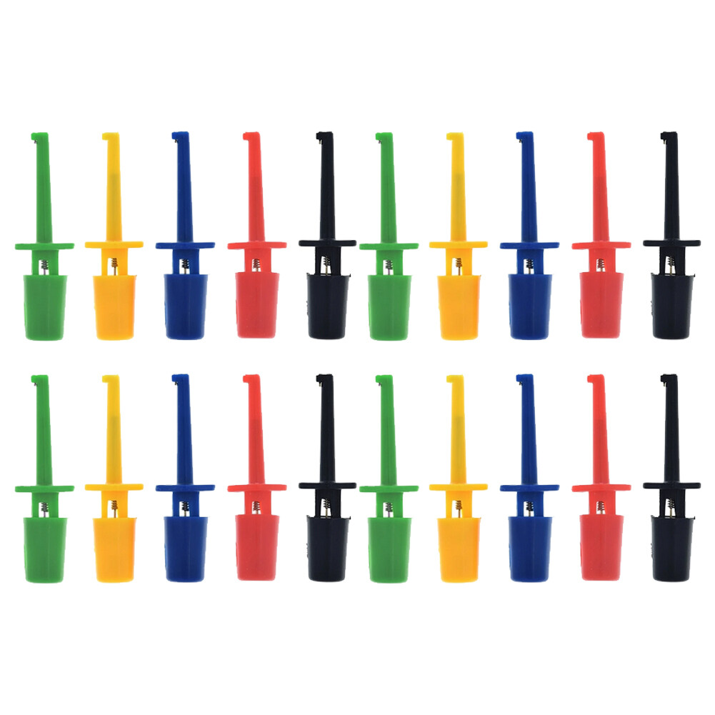 20/40/60 PCS Hook Clip Mini Grabber Test Probe Lead Wire Kit For Multimeter USAA