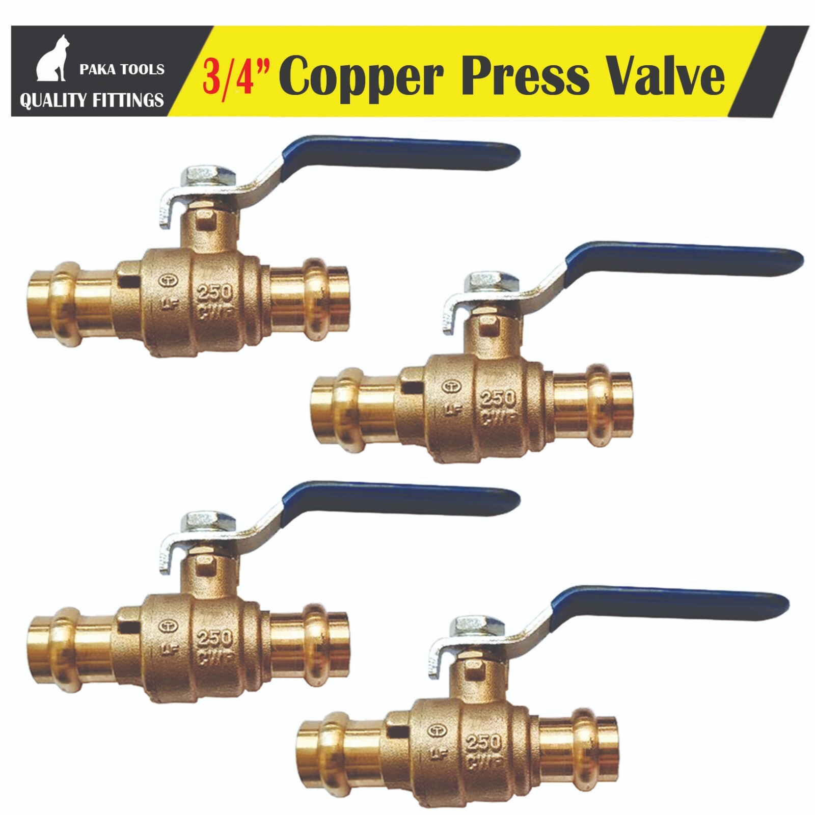 4 Pack 3/4″ Press Propress Ball Valve Pro Press Ball Valve Fittings