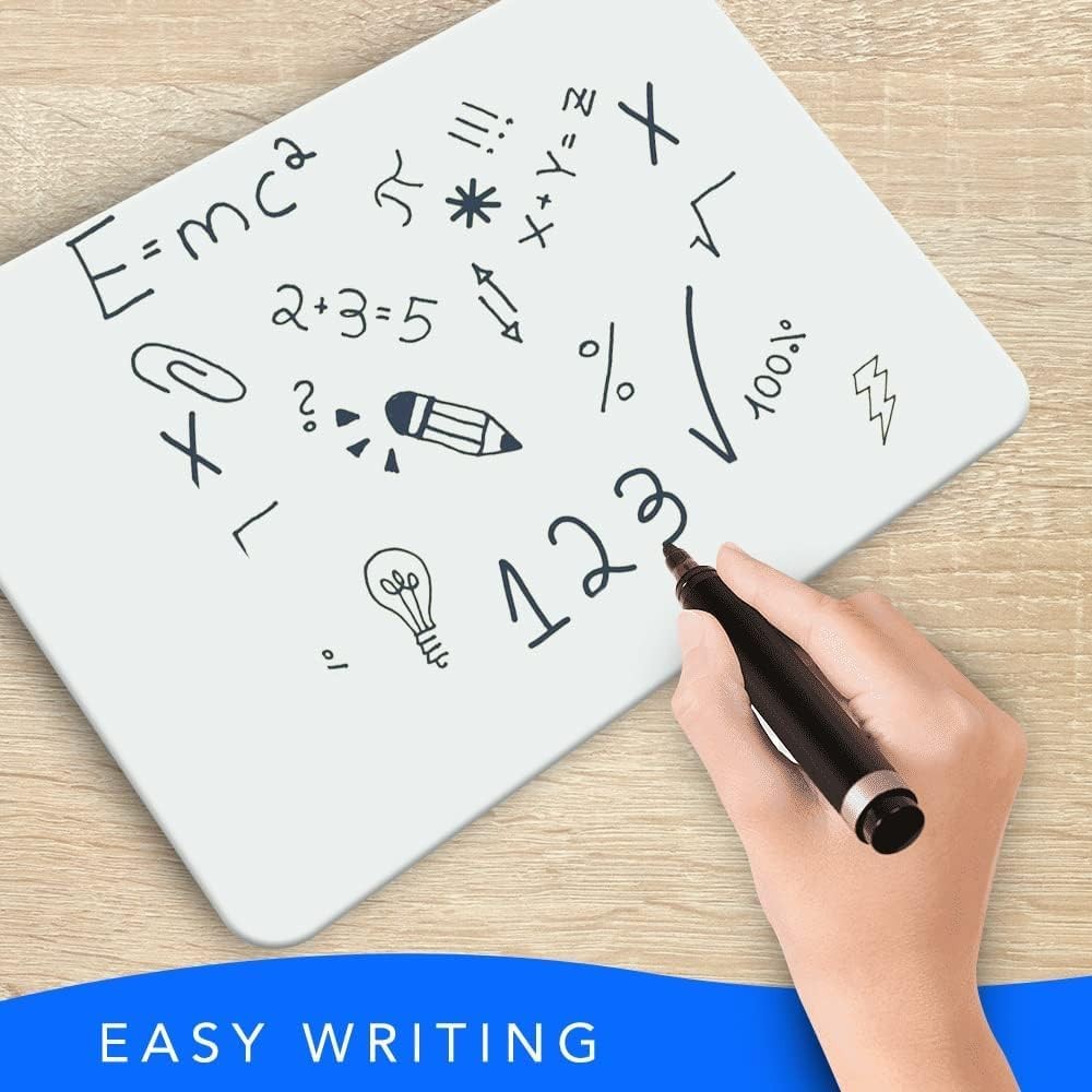 Small White Board, 9 x 12 Double Sided Dry Erase Lapboard for Kids, Office and