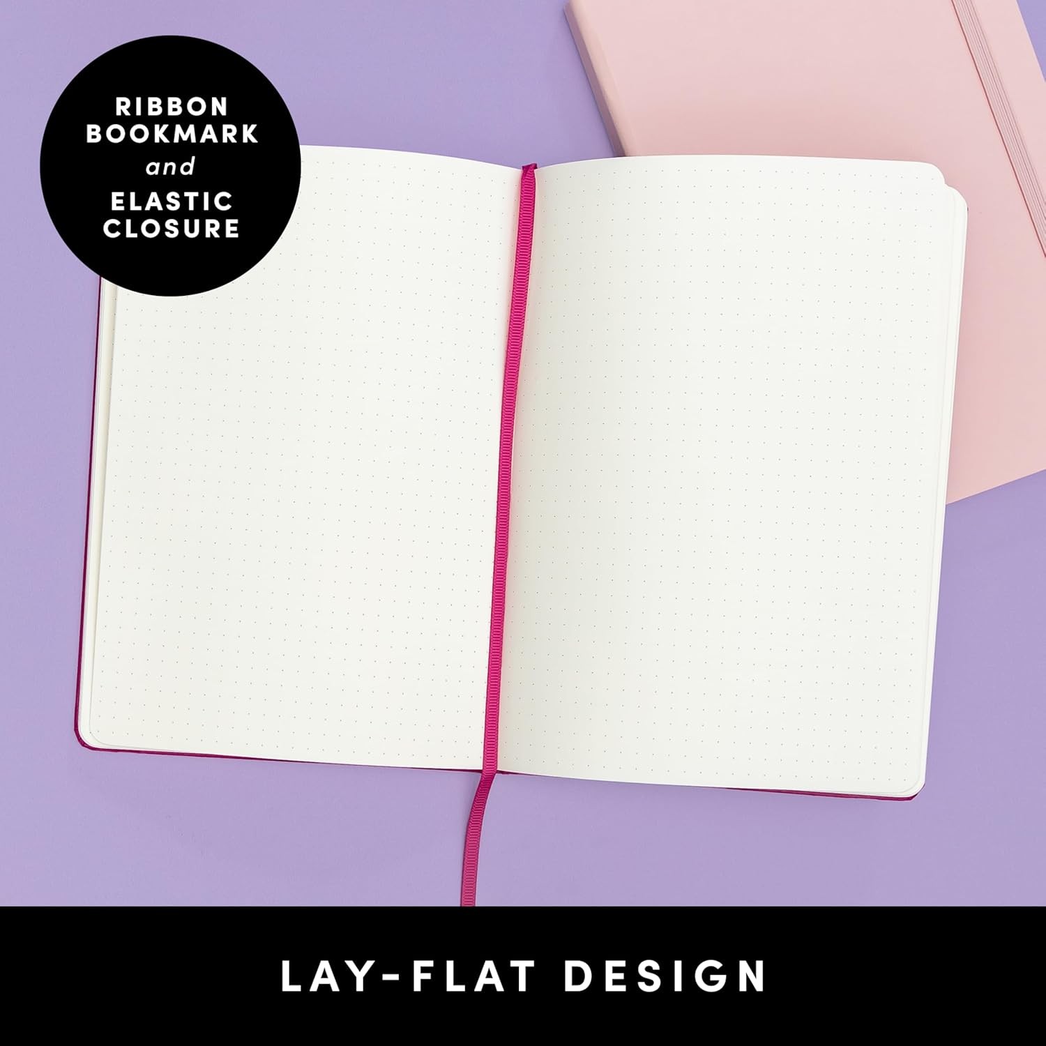 PAPERAGE Dotted Journal Notebook 5.6x8in Hardcover Bullet Planner 160 Pages