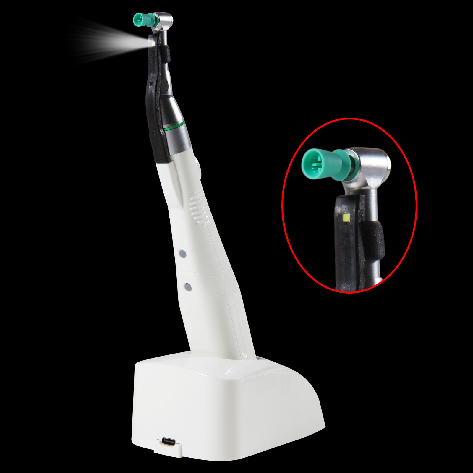 Dental Cordless Hygiene Prophy Handpiece /4:1 LED Polishing Motor /Cups Brushes