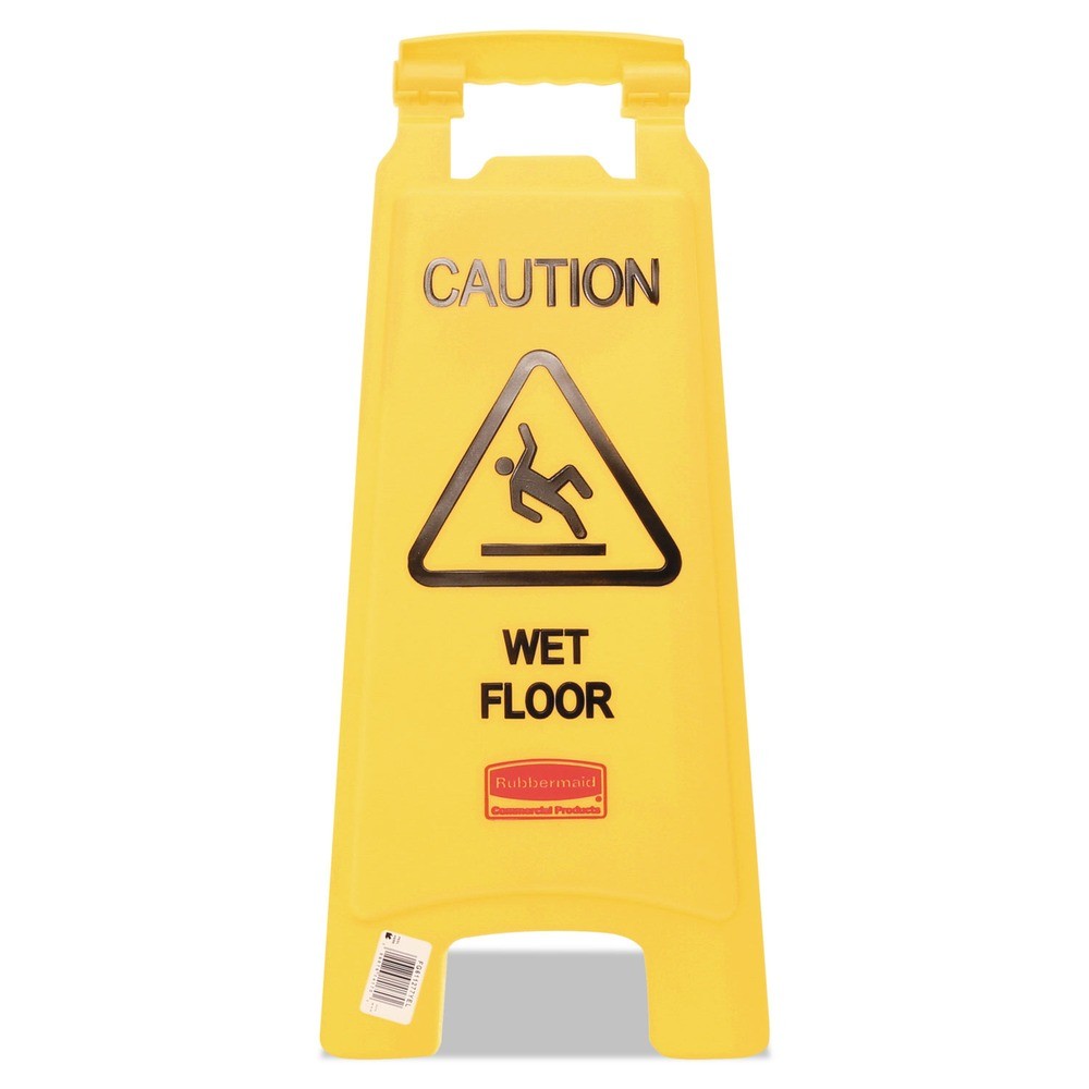Rubbermaid Commercial 611277YW 11″ x 12″ x 25″ Caution Wet Floor Sign New