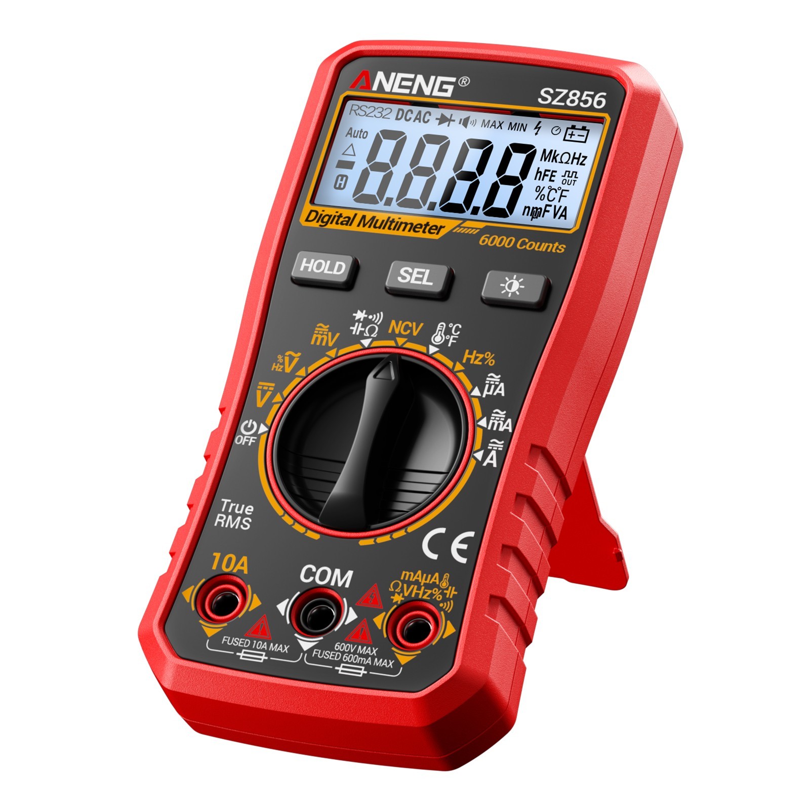 ANENG SZ856 True RMS Digital Multimeter 6000 Counts AC DC Voltage Amp Ohm Tester