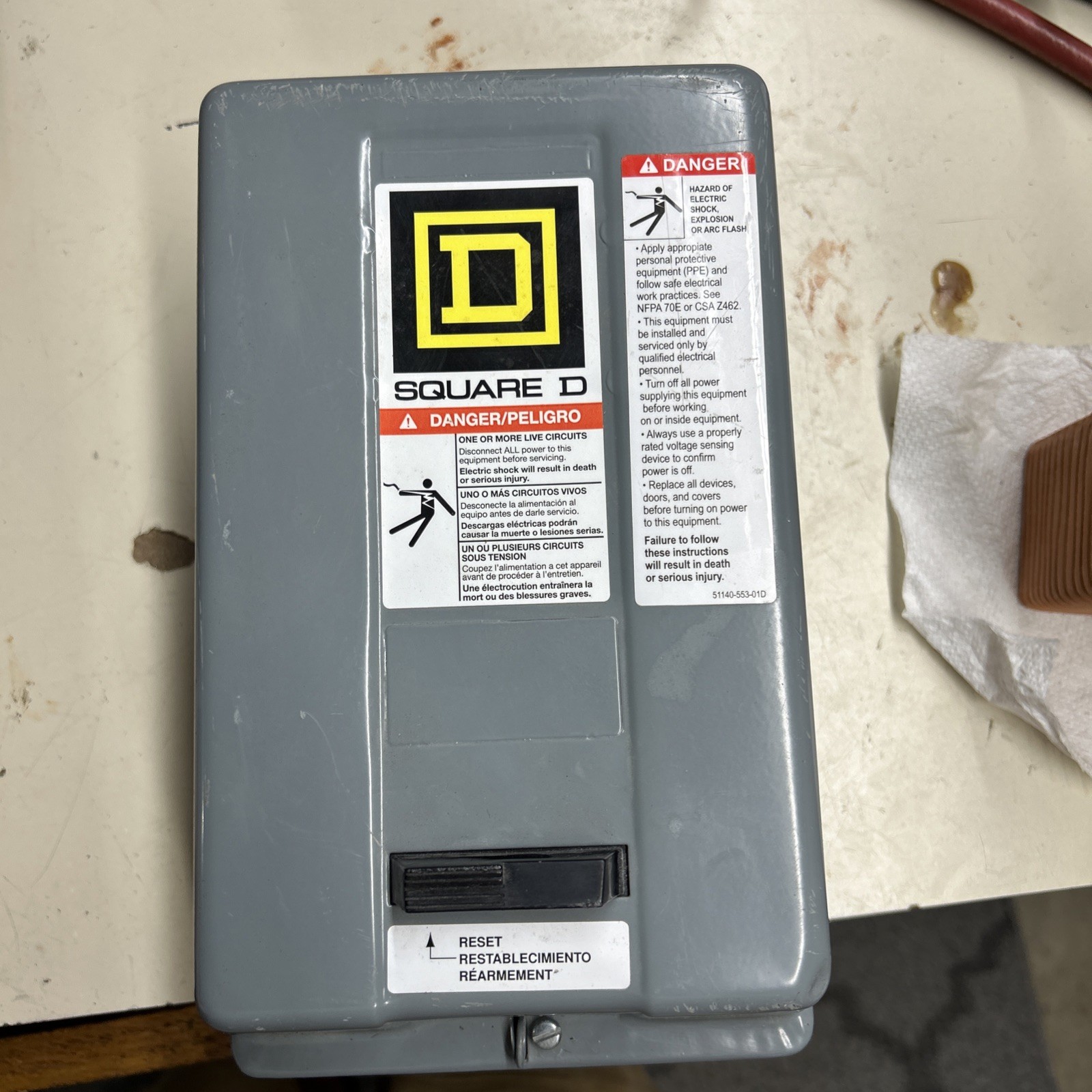 Square D 8536SCGS NEMA Size 1 120V Starter