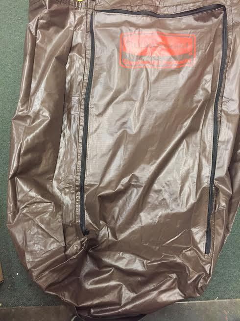 (12) RUBBERMAID VINYL REPLACEMENT BAGS Brown for Maid Cart Zippered motel hotel
