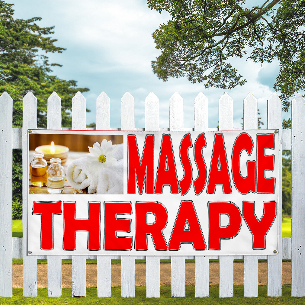 Vinyl Banner Multiple Sizes Massage Therapy Weatherproof Industrial Yard Signs