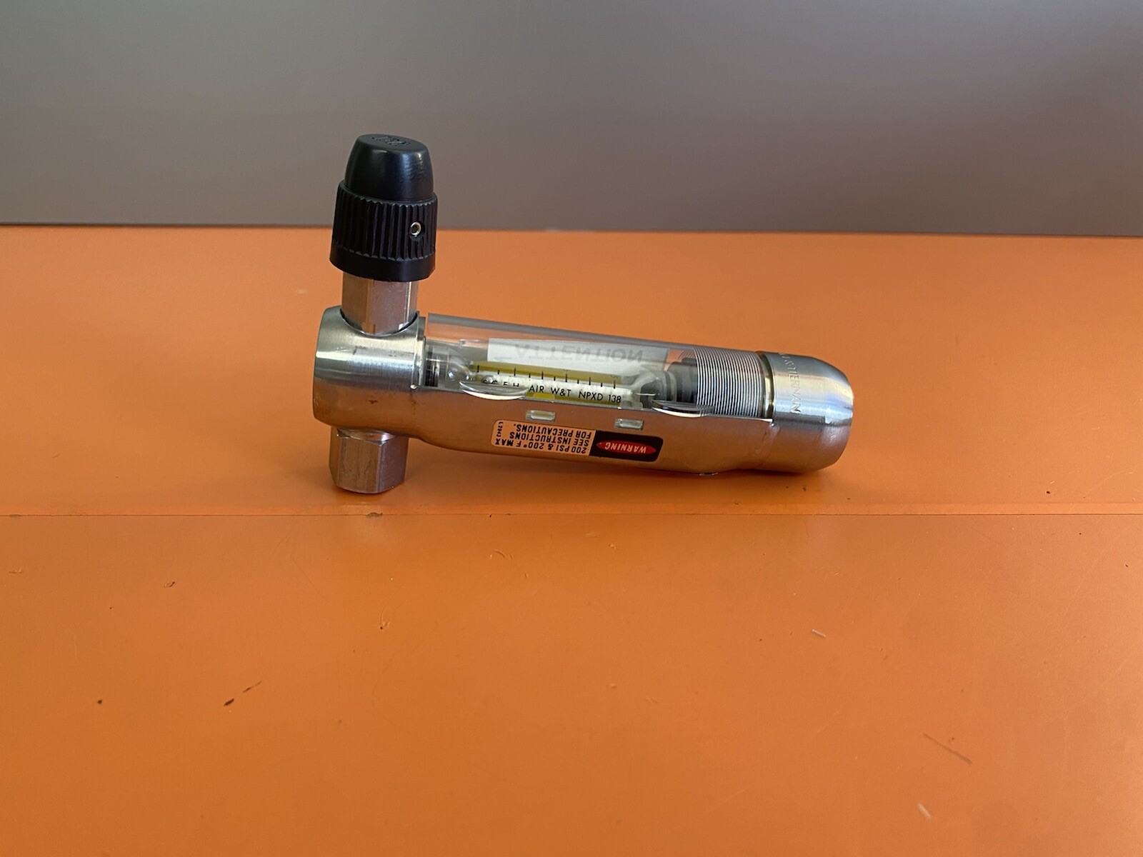 Wallace & Tiernan 32E081SSXX2X Purge Meter FL. 2.50 Cuft/Hr 200PSI Max.