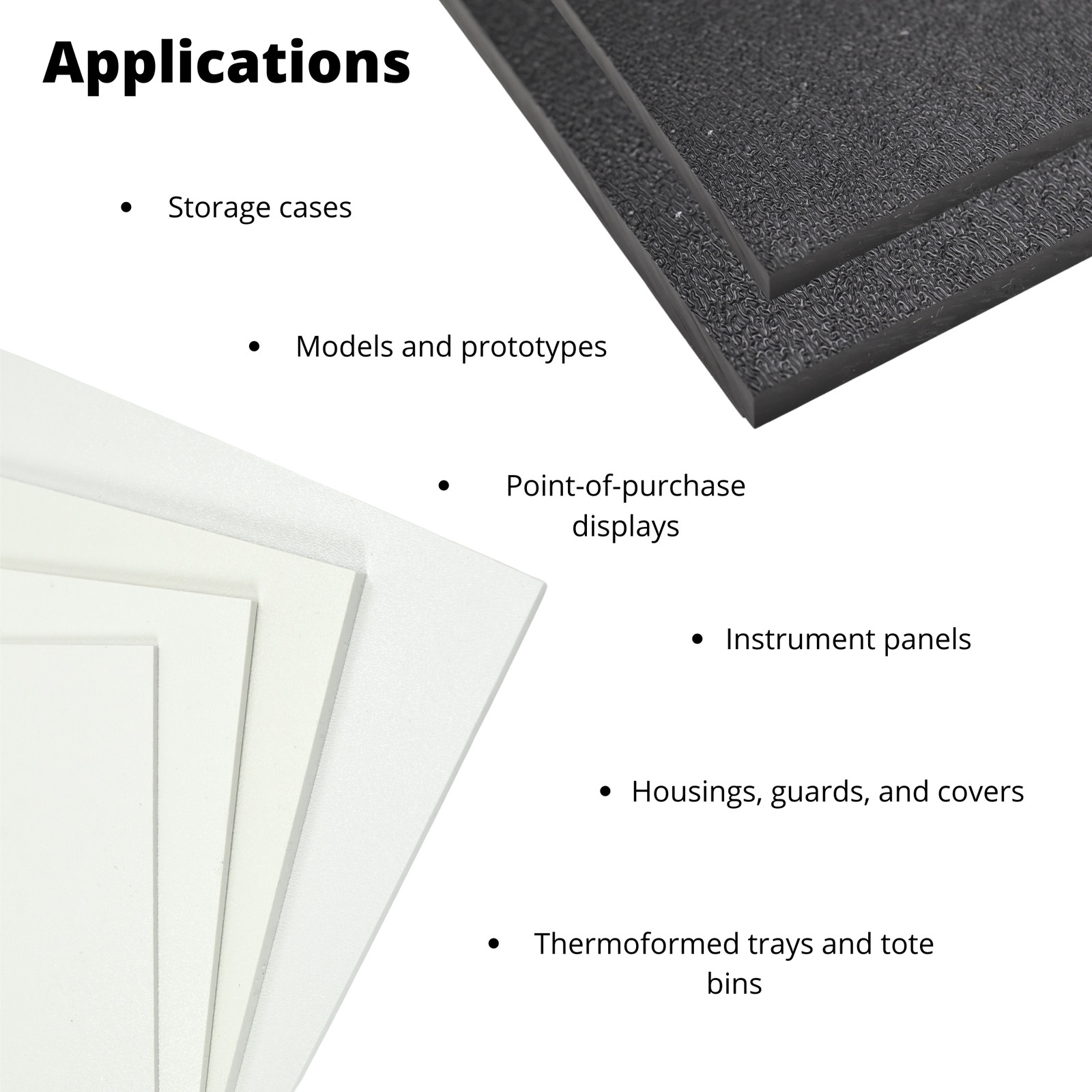 BuyPlastic Black ABS (Haircell Texture) Plastic Sheet 1/16″ x 24″ x 36″
