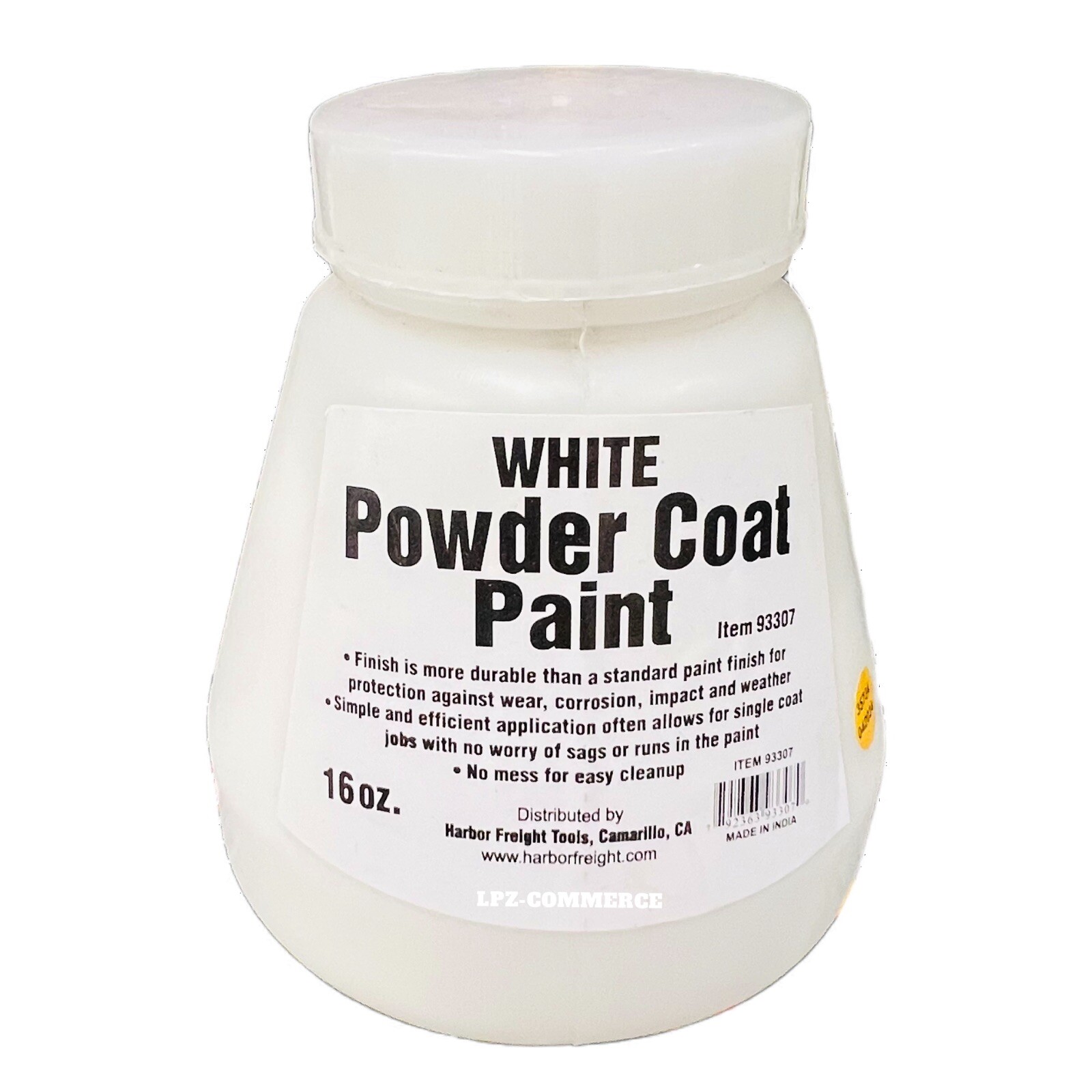 16 Oz. White Powder Coat Paint Finish Protects Against Corrosion No Mess