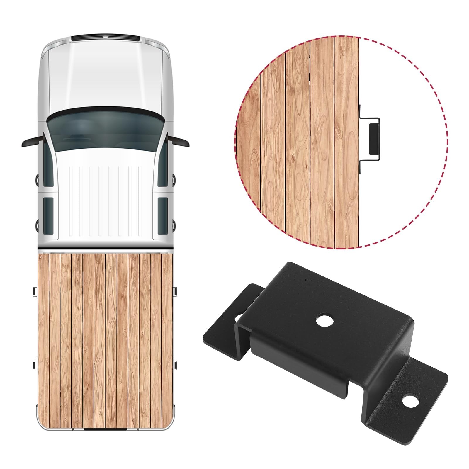 16Pcs Heavy Duty Steel Trailer Pocket Brackets for 2» x 4» Lumber, Flatbed …