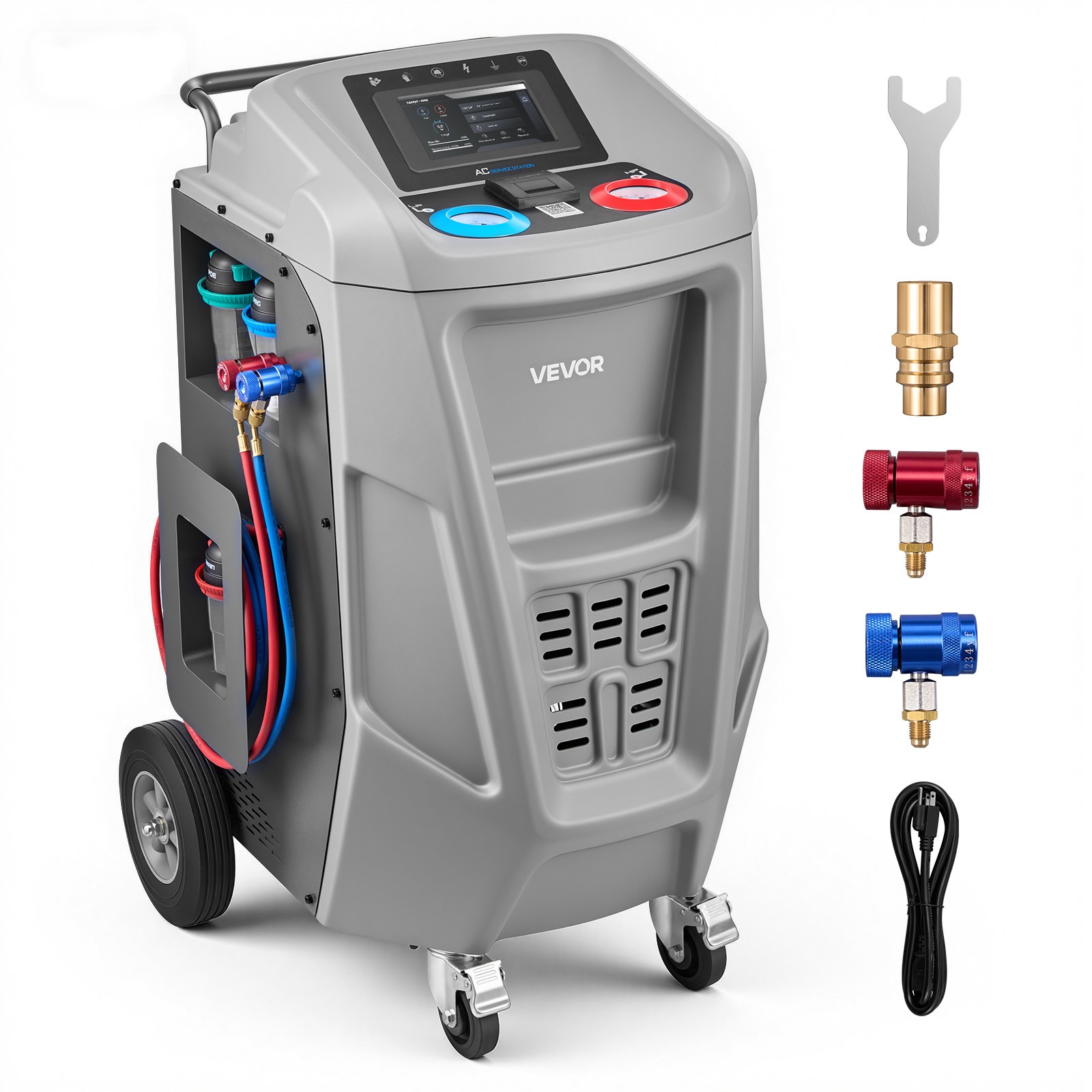 VEVOR Fully Automatic Refrigerant Recovery Machine 1234yf A/C Vacuum Recharging