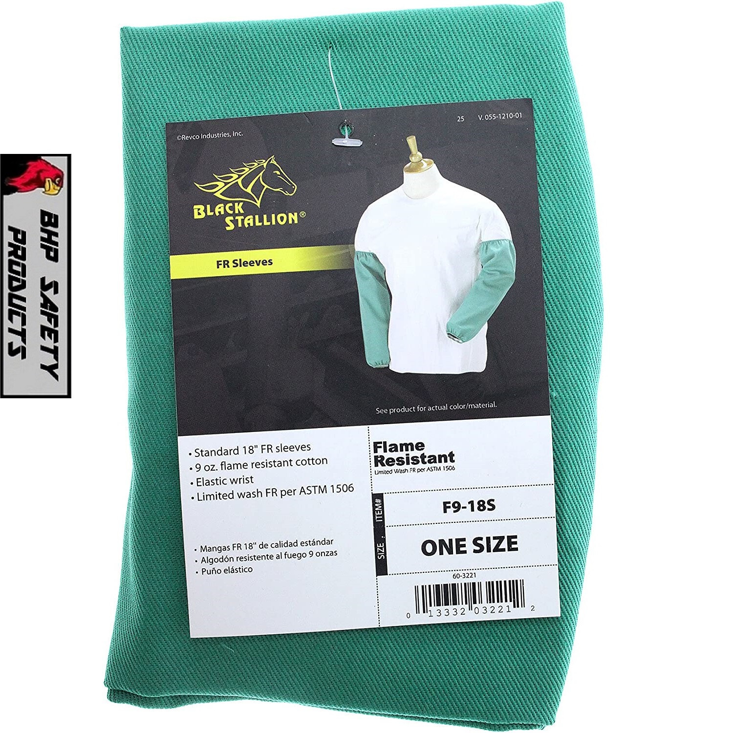REVCO F9-18S FIRE HEAT RESISTANT FR COTTON WELDING SLEEVE, 18 INCH, 1 PAIR