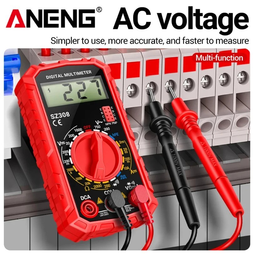 SZ308 Digital Multimeter AC/DC Current Meter Voltage Resistance Meter