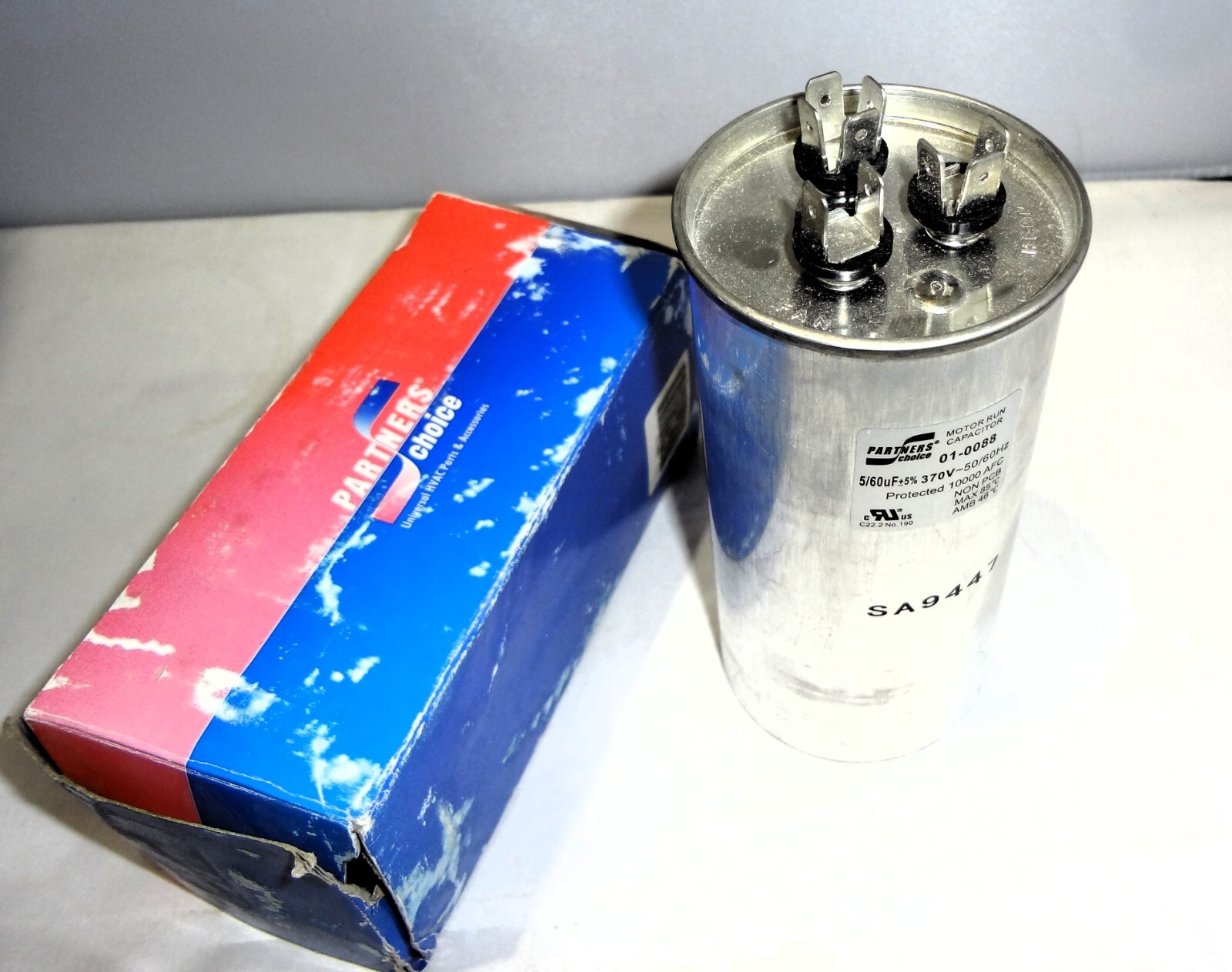 Partner’s Choice 01-0088 Round Motor Run Capacitor 5/60 uF 370V