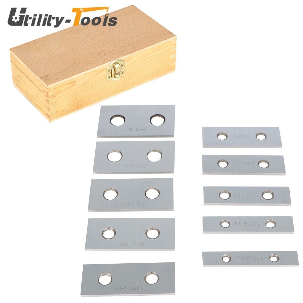 10 Pair 1/8 × 3″ Precision Parallel Set Hardened Steel In Case Steel