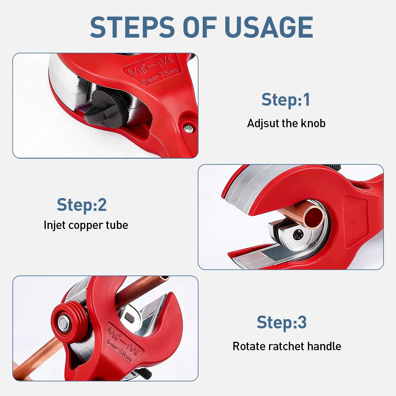 Ratcheting Tube Cutter+Deburring Tool Set for Copper PVC Pipe HVAC Plumbing Auto