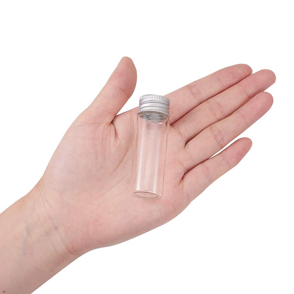 20 PCS 15ml Clear Glass Bottles Candy Bottle with Aluminium Screw Cap…