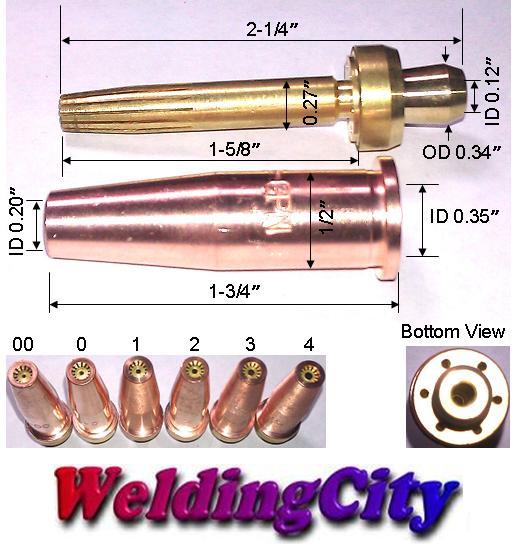 WeldingCity® Propane/Natural Gas Cutting Tip 3-GPN #3 Victor Torch | US Seller