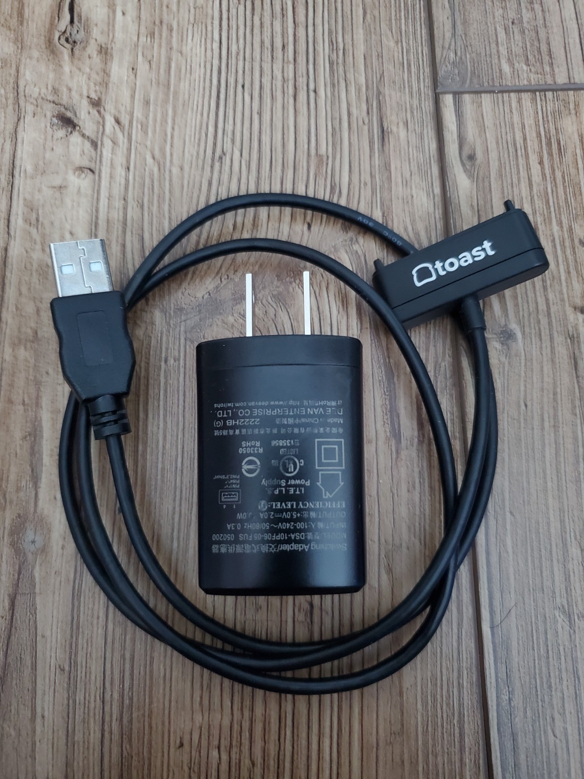 Genuine OEM Toast Flex POS Go 2 Handheld Charger Charging Cable w/ USB Adapter