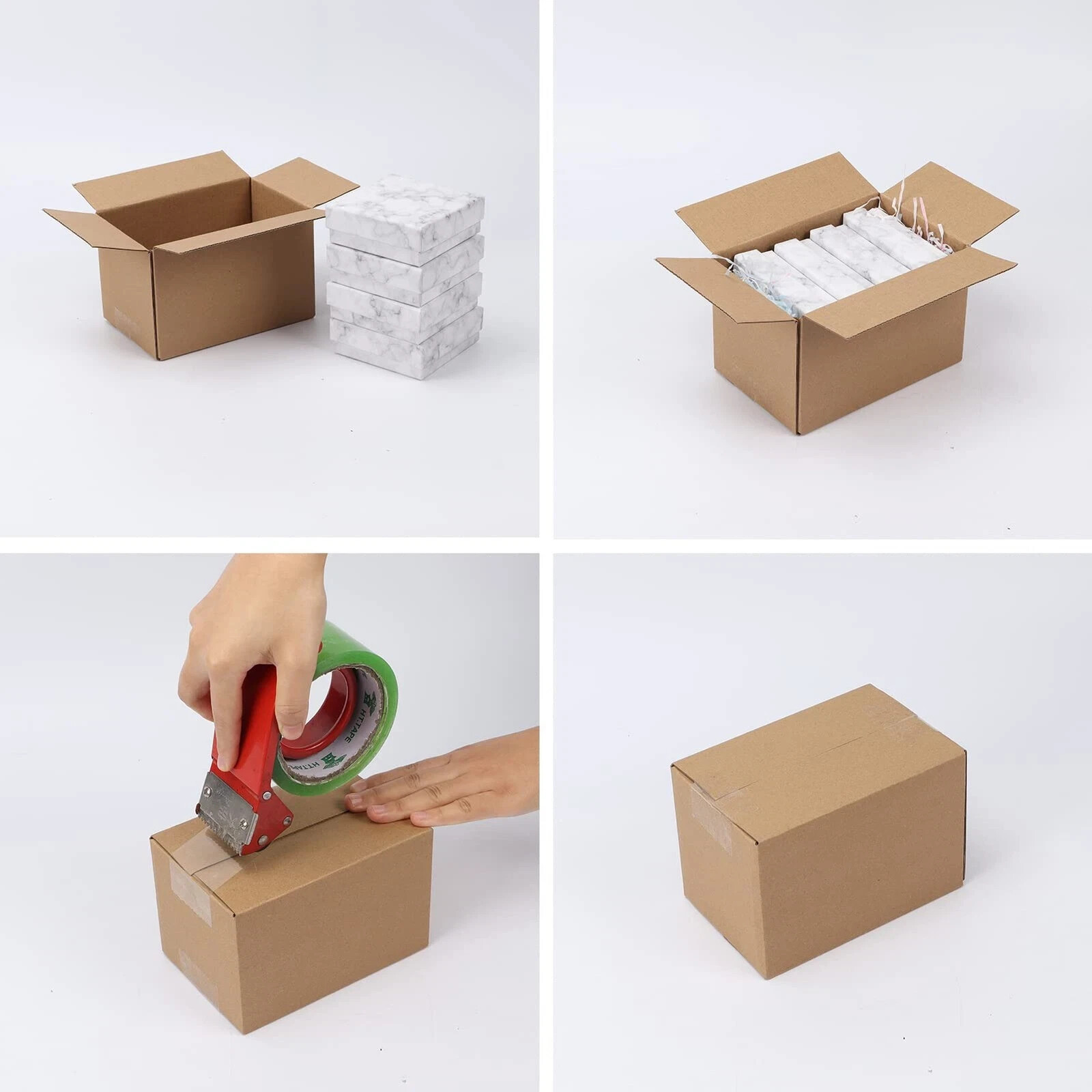 40 Packs 6x4x3 Shipping Boxes Corrugated Cardboard Mailing Shipping Boxes