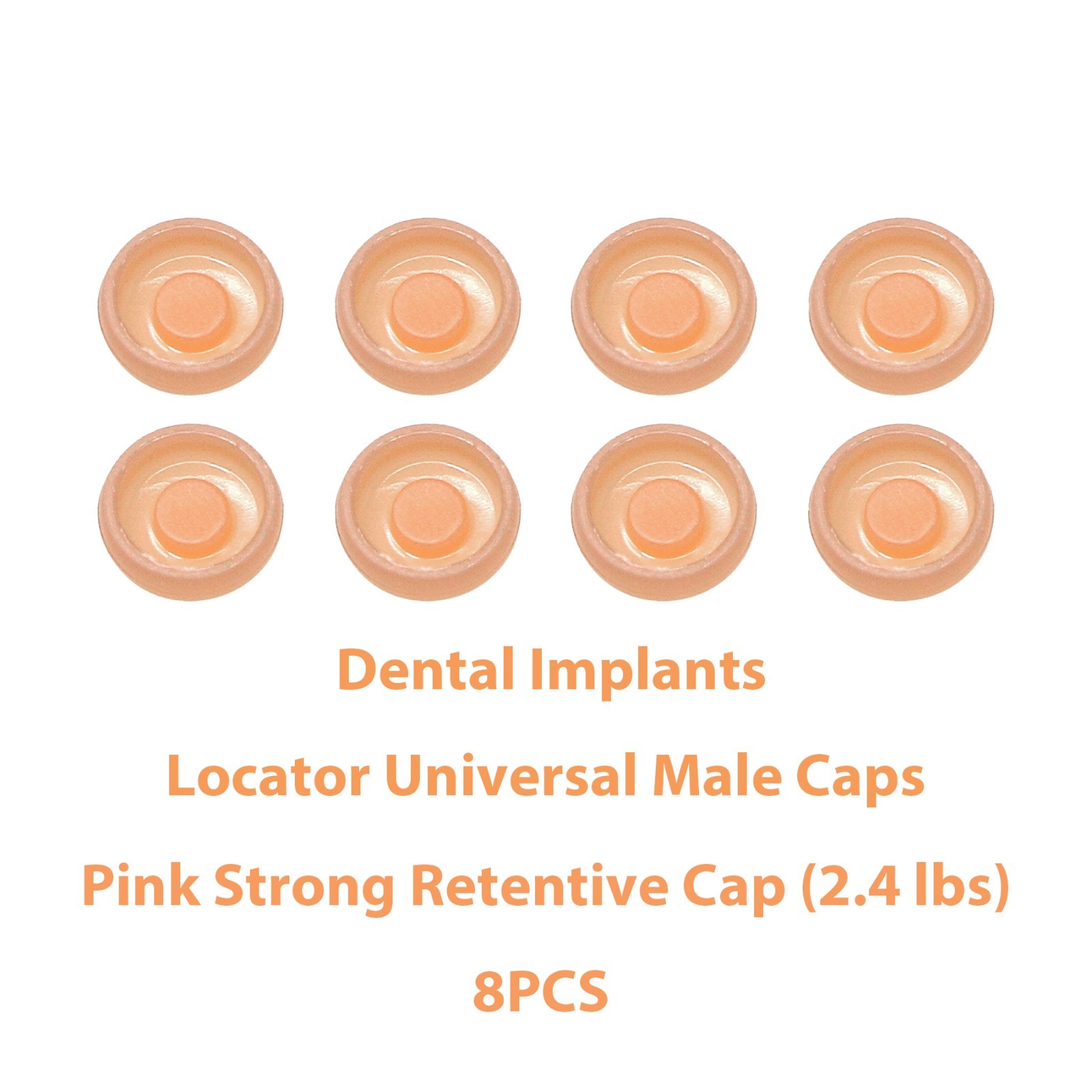US 4/8/20Pcs Dental Overdenture Retention Implant Caps 2.4Lbs Pink fits Locator