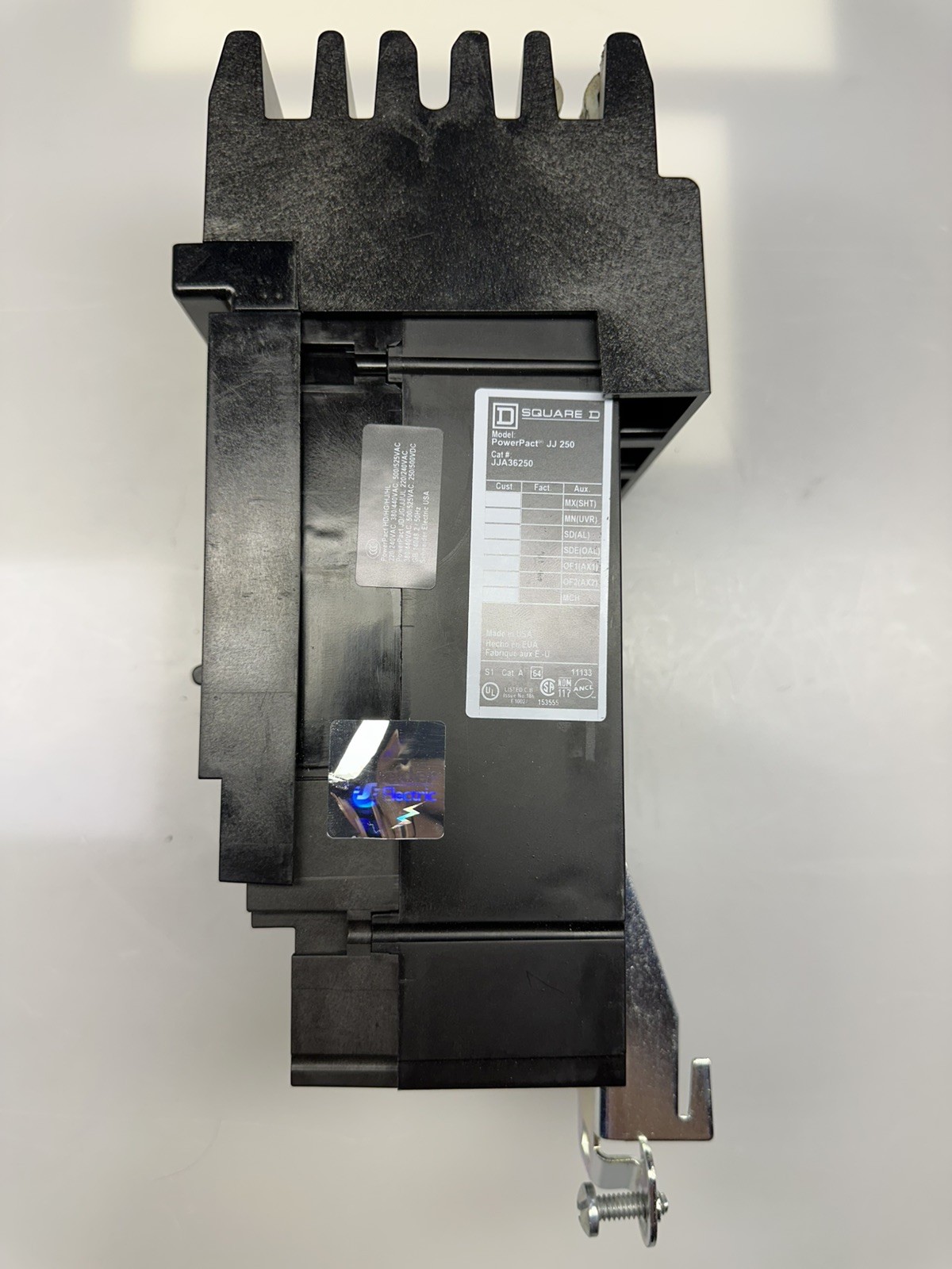 SQUARE D JJA36250 I-LINE CIRCUIT BREAKER, JJ, 600V, 250A, 3 POLE