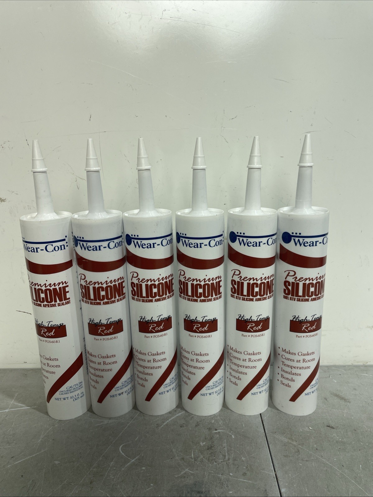 wear-con premium silicone 100% RTV sdhesive sealant Pack Of 6