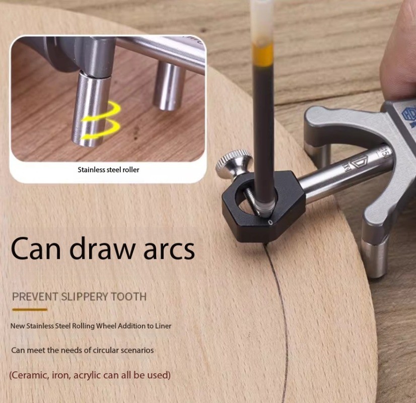 Carpenter’s Marking Gauge Dual-Purpose Curve and Straight Line Marking Tool