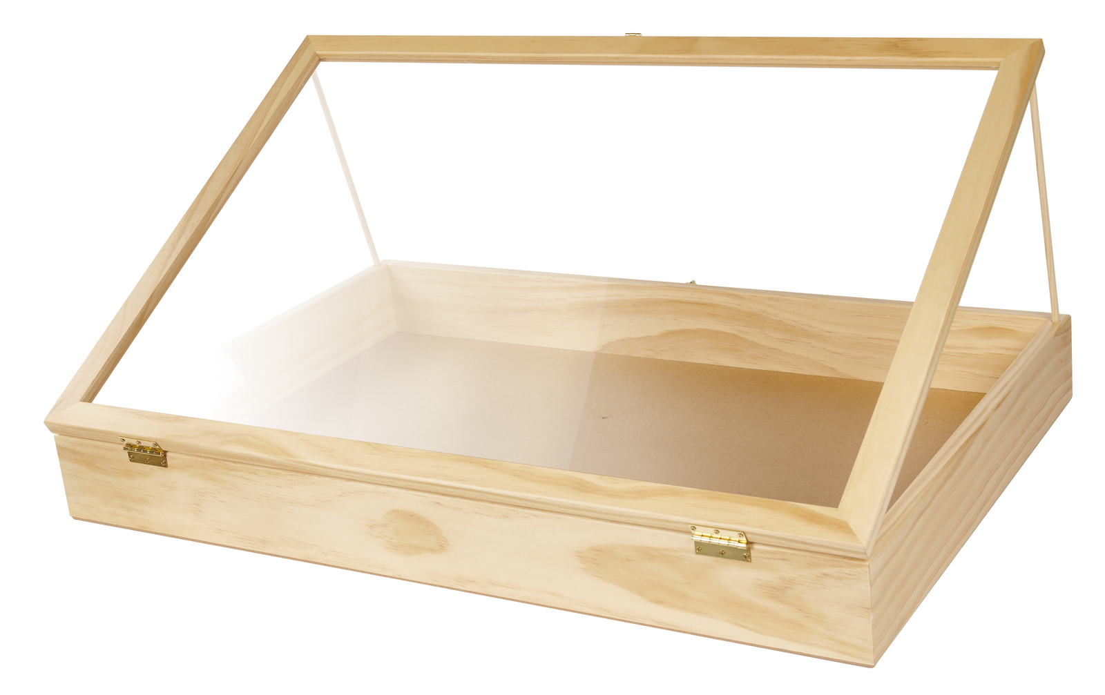 36 inch Portable Natural Pine Wood Countertop Display Case – 24″W x 36″L x 4″D