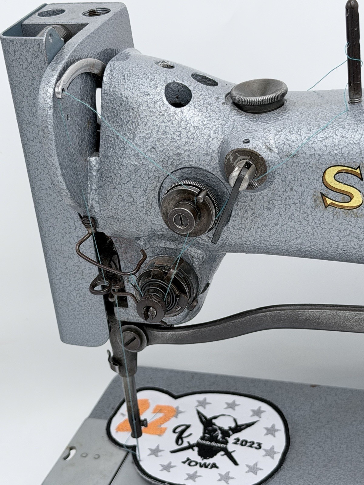 Vintage Singer 107w102 Irish Embroidery Machine Black | Motor + Table Stand