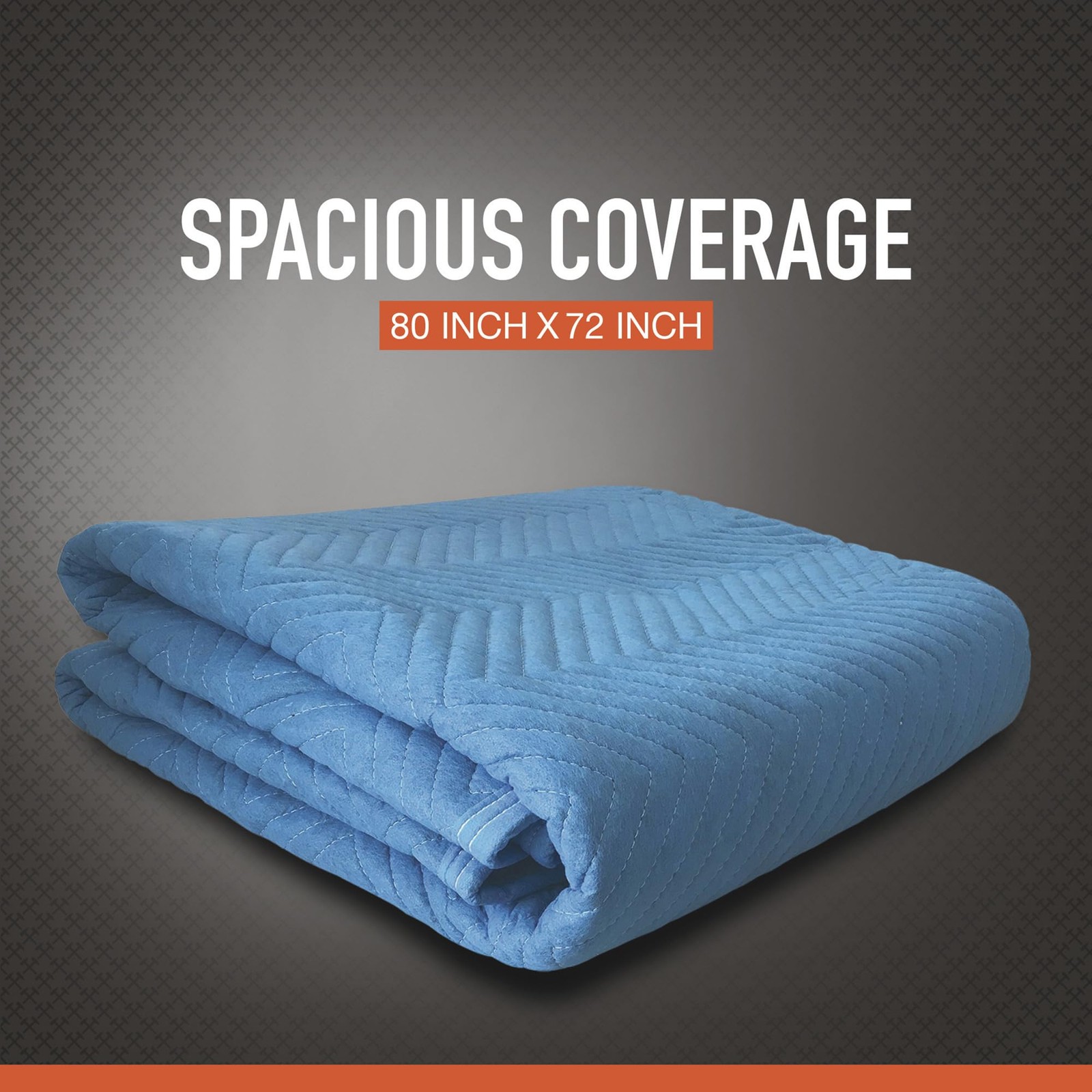 Ironton Nonwoven Moving Blanket, 80in.L x 72in.W, Blue