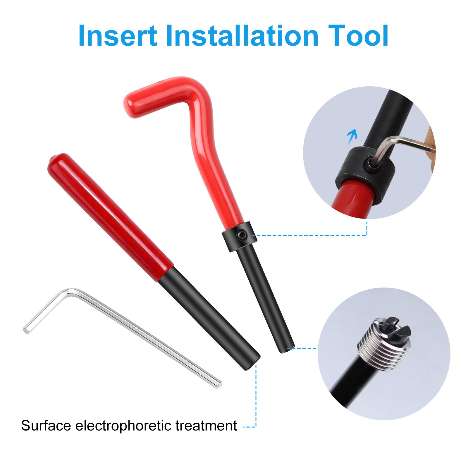 15pcs Universal M10x1.25mm Thread Repair Kit HSS Drill Tap Wire Insert Tool Set