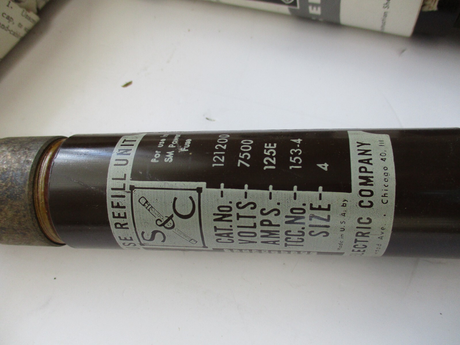 S&C, SM-4 REFILL UNITS 200E AMP MAX, LOT OF 2, VINTAGE 1960’S,