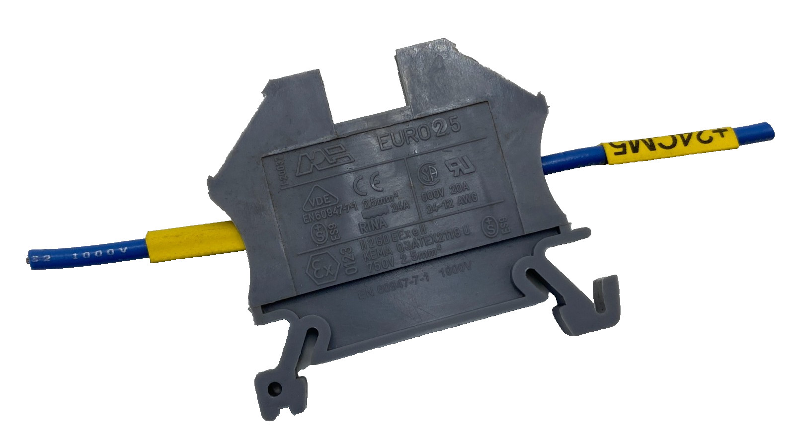 LOT OF 2 MORSETTITALIA EURO-2.5 TERMINAL BLOCK, DIN RAIL MOUNT EURO2.5 🎯