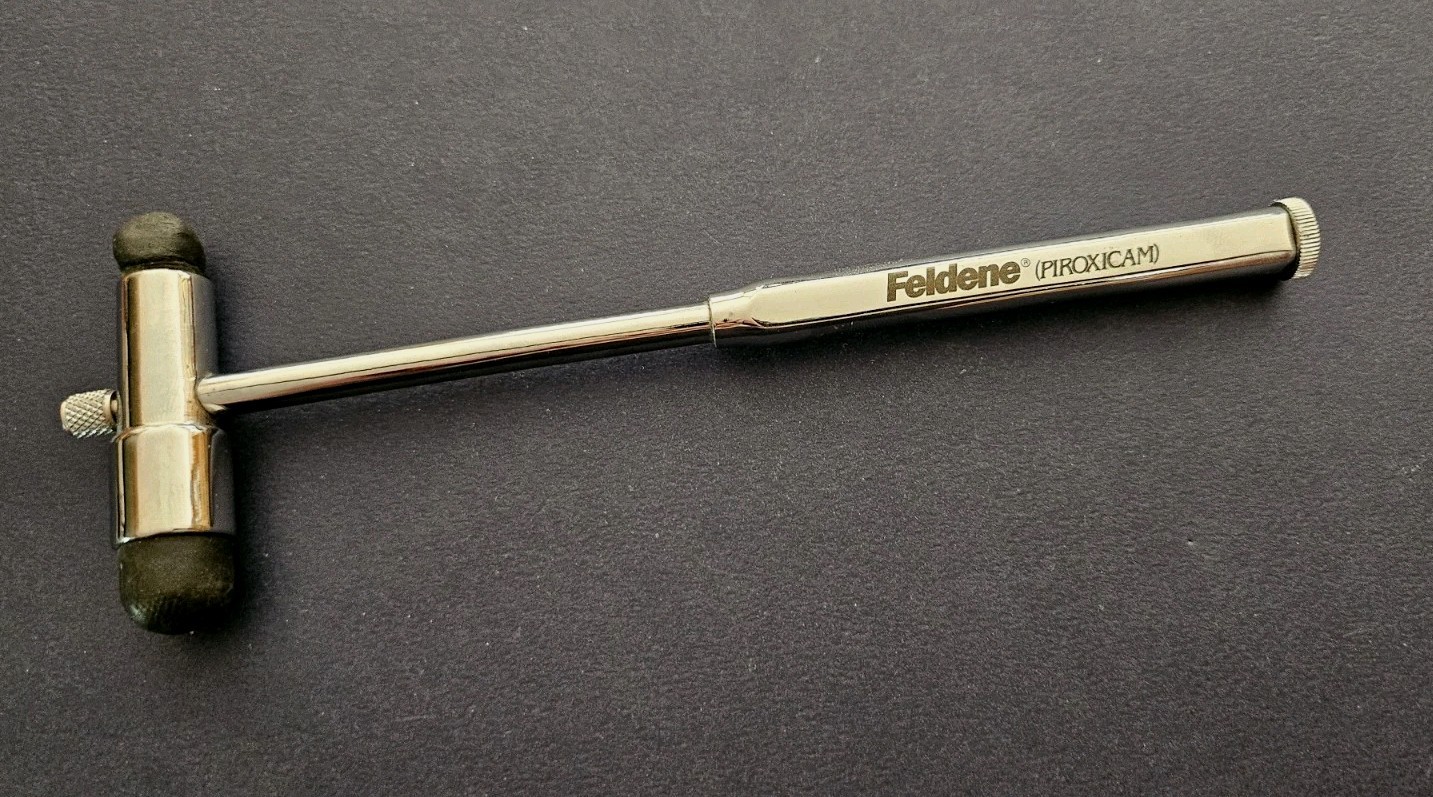 Buck Reflex Hammer w Dual Rubber Bumpers FELDENE Arthritis Medicine Advertising