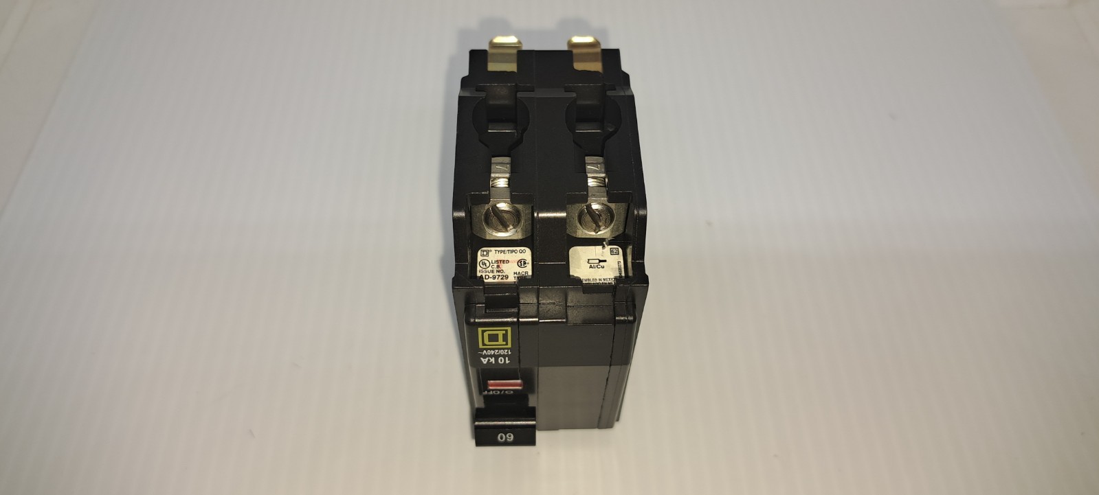Square D QO260 60 Amp 2 Pole 120/240V Yellow Face Circuit Breaker