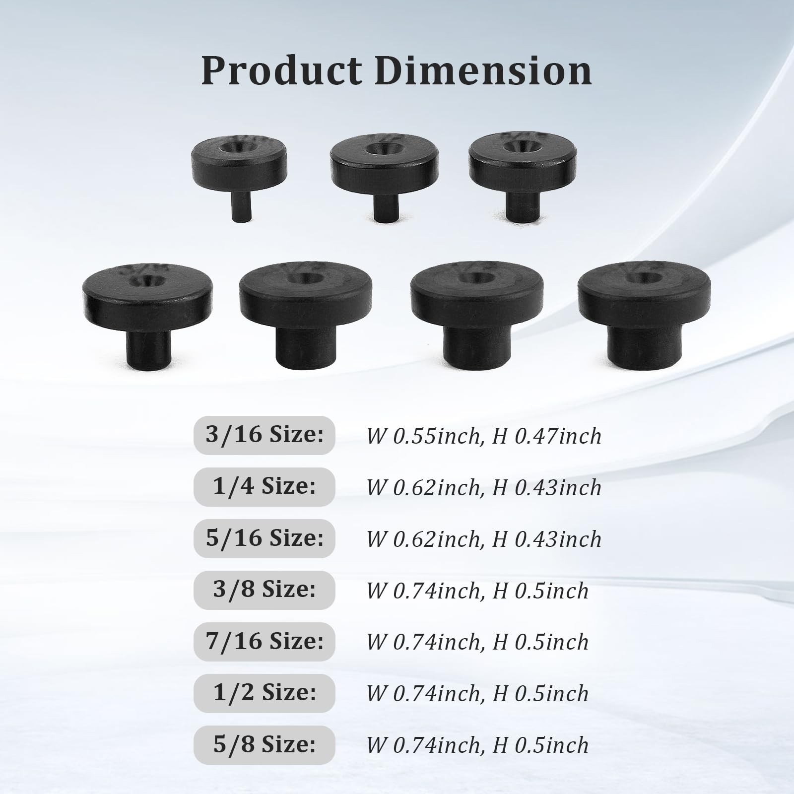 SSNNUU 7PCS Double Flare Tool Adapters Set,Brake 0.74*0.74*0.50 inch, Black