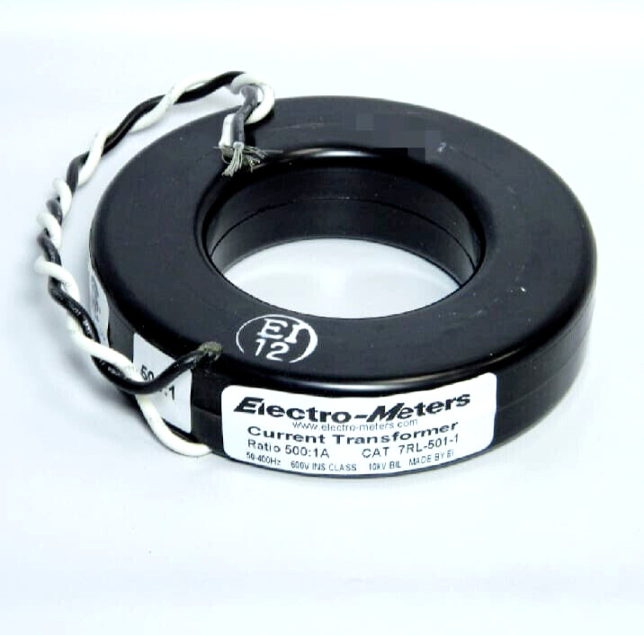 ELECTRO-METERS 7RL-501-1 CURRENT TRANSFORMER RATIO 500:1A 600V 10kV 50-400Hz