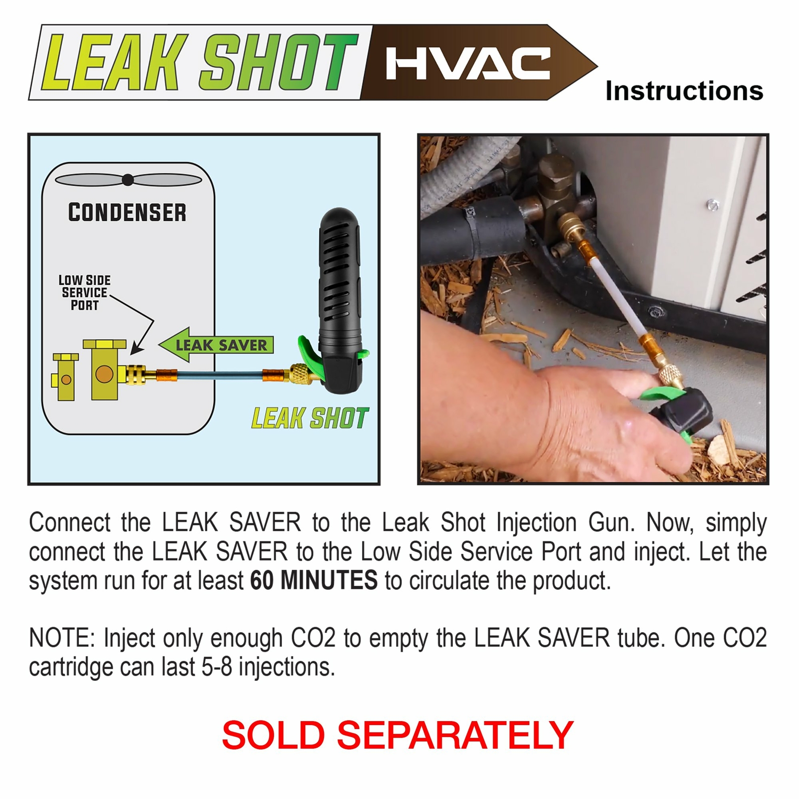 Leak Saver Direct Inject UV Leak Sealer Up to 5T Seal Fast and Easy