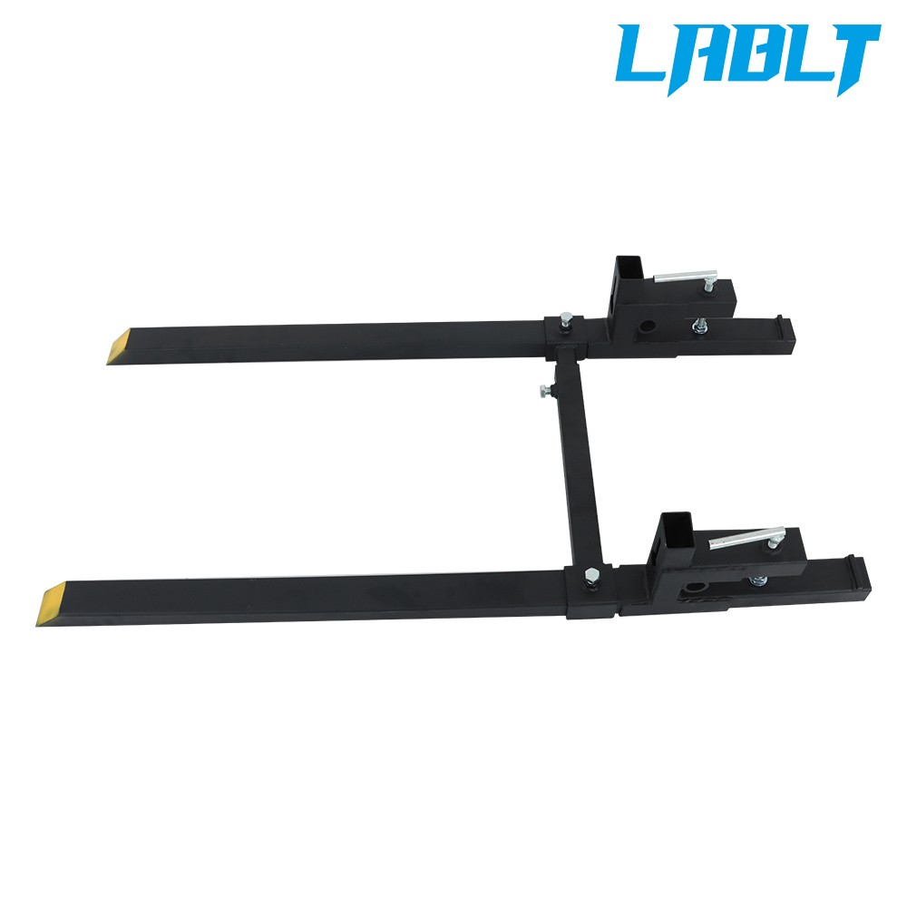 LABLT 60″ Clamp On Pallet Forks Tractor Bucket With Adjustable Stabilizer Bar