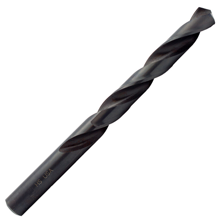 14.5mm Jobber Length Straight Shank 118Deg Point HSS Black Drill 4-13/16″LOC USA