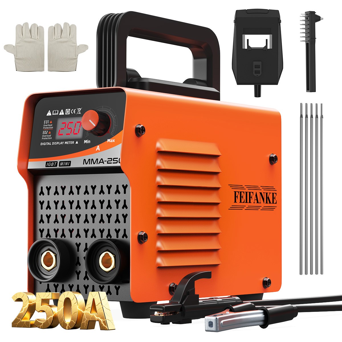 250A MINI Stick Welder 110V Lift TIG/MMA Welding Machine Hot Start for Beginner